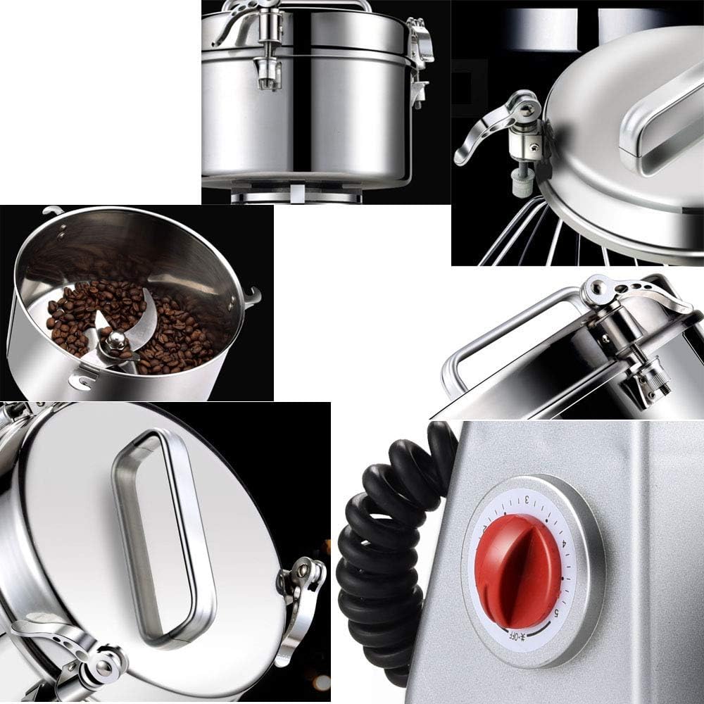 2500G Food Grinder Machine Electric Herb Grain Spice Grinder High Speed Grain Mill Stainless Steel Swing Type Mill Ultra-Fine Powder Grinding Machine for Kitchen Herb Spice Pepper Coffee Corn 220V