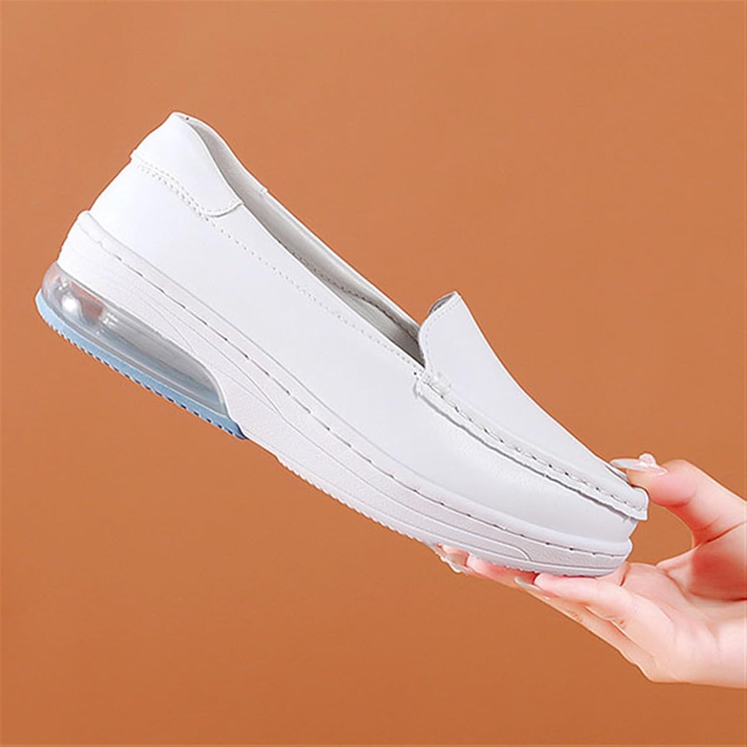 Air Cushion Walking Shoes Women, Women Non-Slip Breathable Slip on Working Nursing Shoes, Lightweight Platform Orthopedic Sneakers, Ideal for Nurse Healthcare Crews