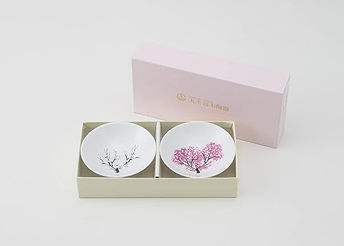Miniatura 2 de Tazas de sake japonesas que cambian de color en flor de cerezo (par)