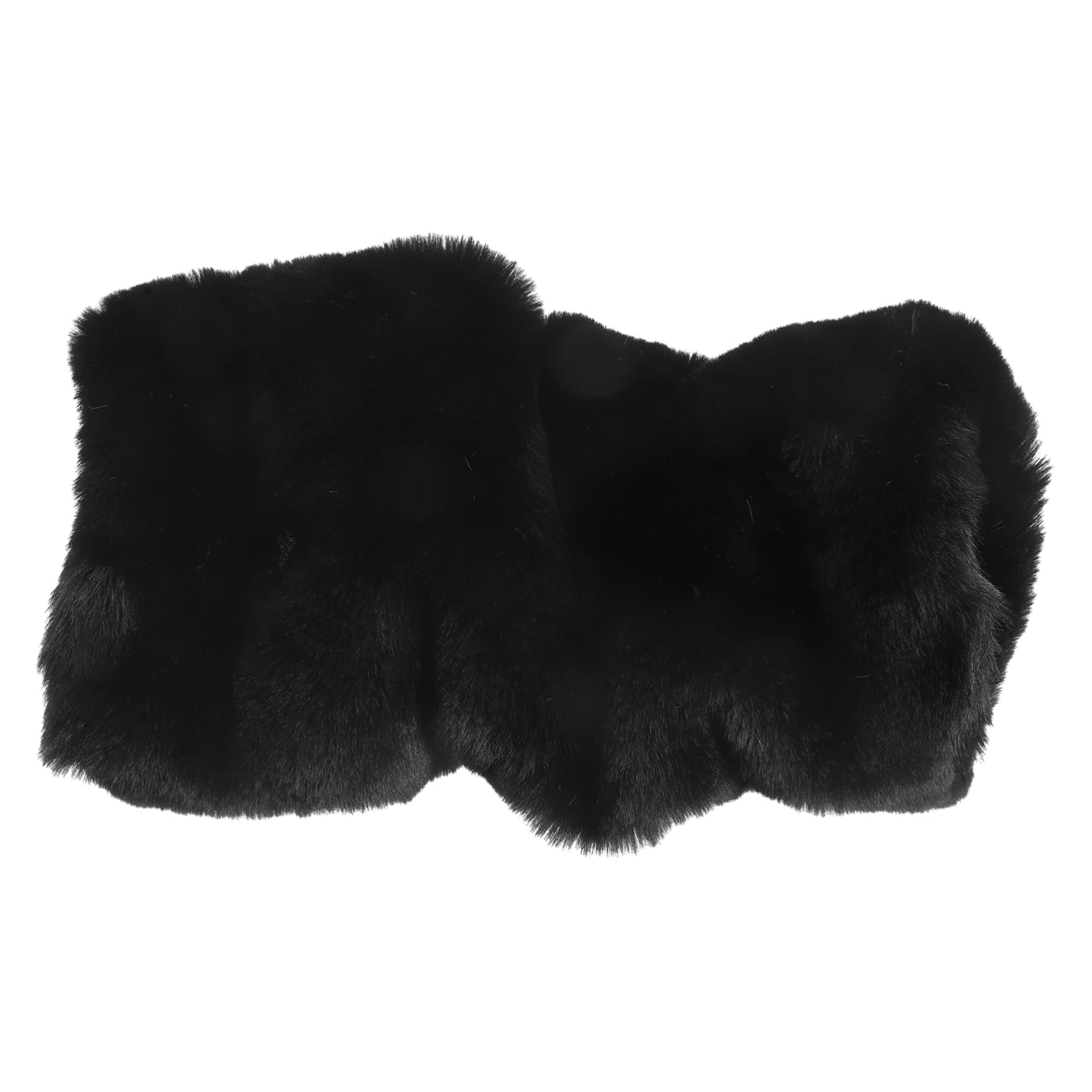 BESTonZON Manguito Felpa Cálida De Invierno Guantes Pelo para Accesorio Conduciendo De Punto Bolsa Térmico Ligero Las Manos Más Cálido Calienta Conejo Lana Chicas Negro Felpa Corta