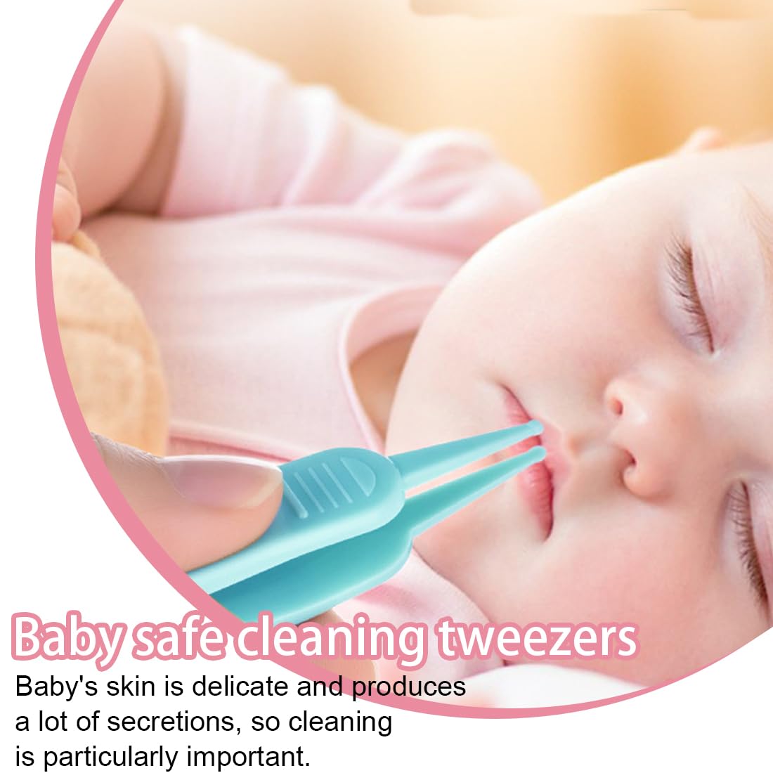 WeddHuis 4 PCS Sécurité pour Bébé Brucelles Pince à épiler pour Bébé Pince à épiler pour Nettoyer Douce et Sûre