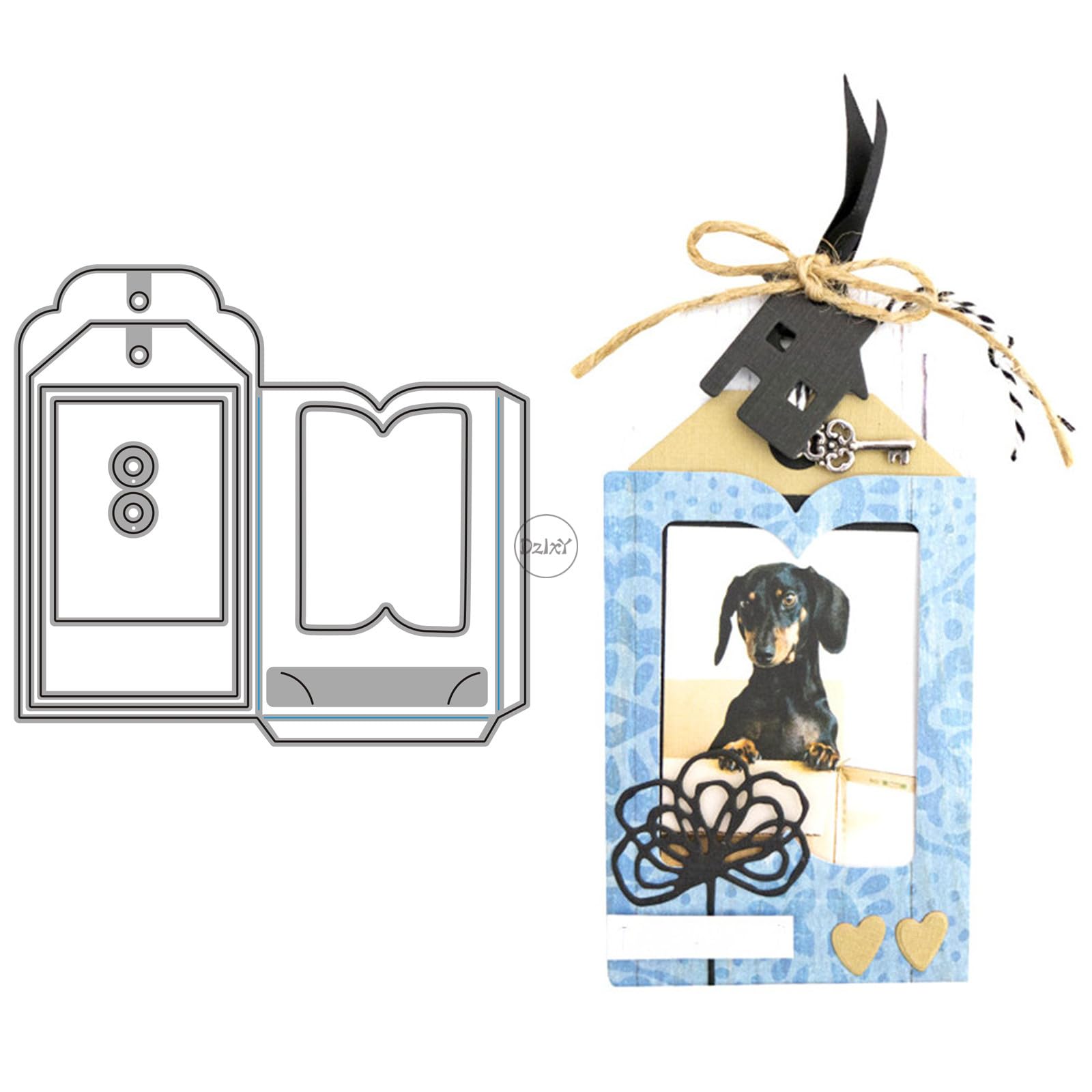 Matrices de découpe carrées DzIxY pour scrapbooking et carterie créative