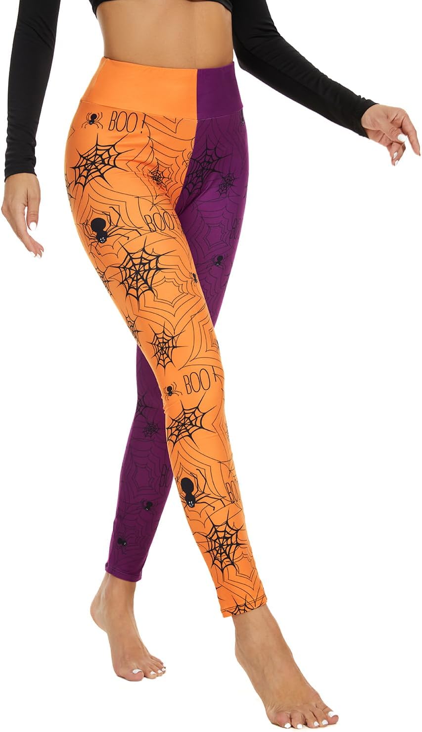 Halloween Leggings,Christmas Leggings for Women,Soft Brushed Stretch