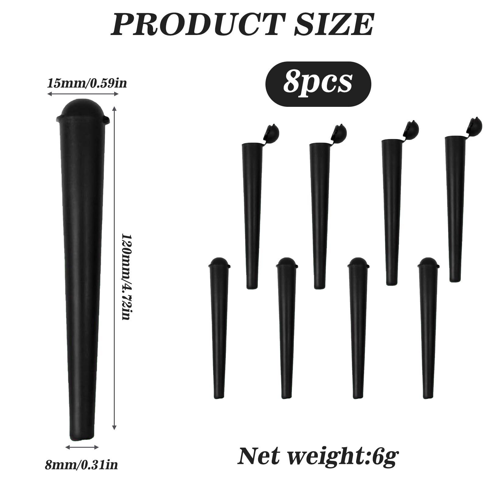 Tubo Guarda Porros 8pcs Plastic Joint Tubes
