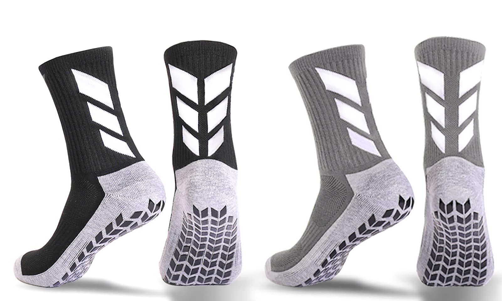 MENDENG Men's Grip Socks - Non Slip Soccer & Hospital Socks