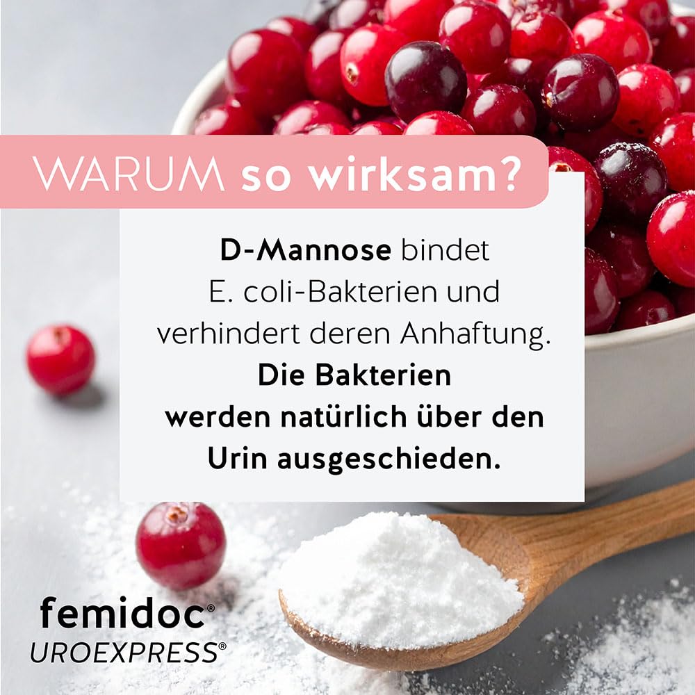 UROEXPRESS Trinkbeutel 14 Stück | unterstützt die Behandlung und Vorbeugung Blasenentzündung | Wirkstoff 2g D-Mannose | vegan