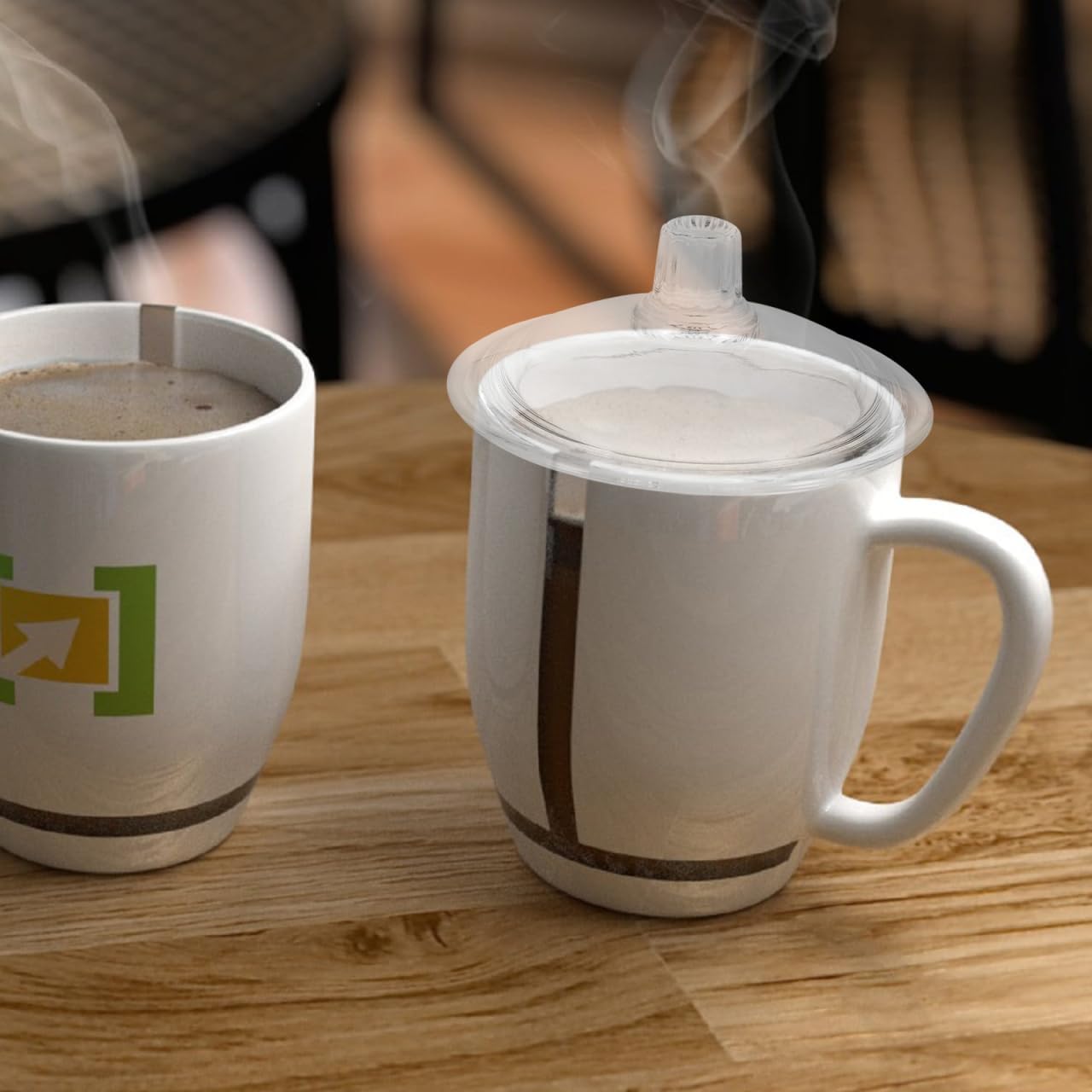 Transparent Replacement Cup Lid with Handle for Glass Cups and Tea Kettles Leak-Resistant Cover Fits Standard Beverage Dispensers Easy to Clean 3.77X3.77X1.61 Inches