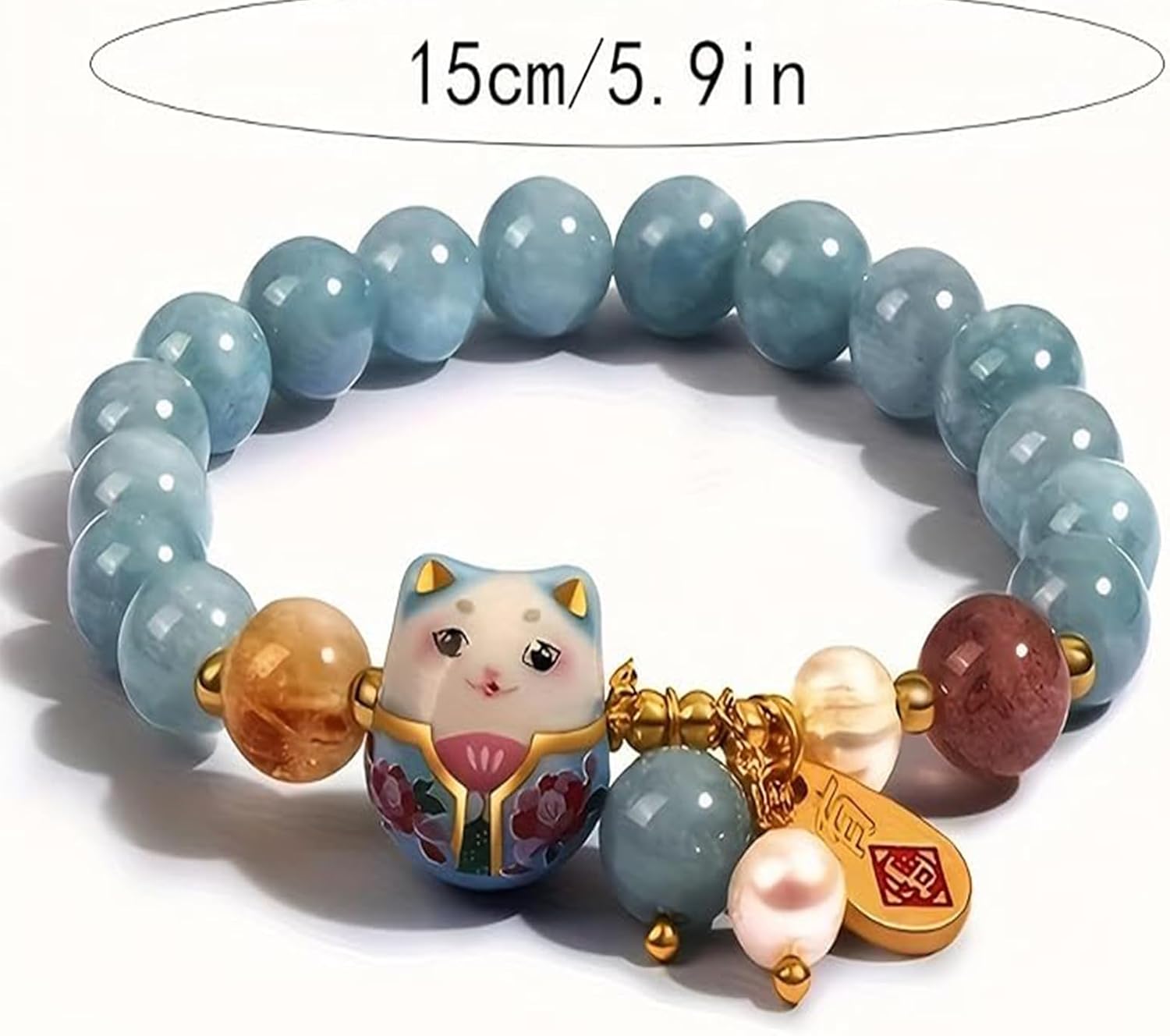 Lucky Cat Bracelet for Women, Good Luck Bracelets Ceramic Cat Protection Bracelet, Cat Jewelry Feng Shui Good Luck Jewelry for Women, Present Bracelets, Birthday Gifts for Women - Image 2