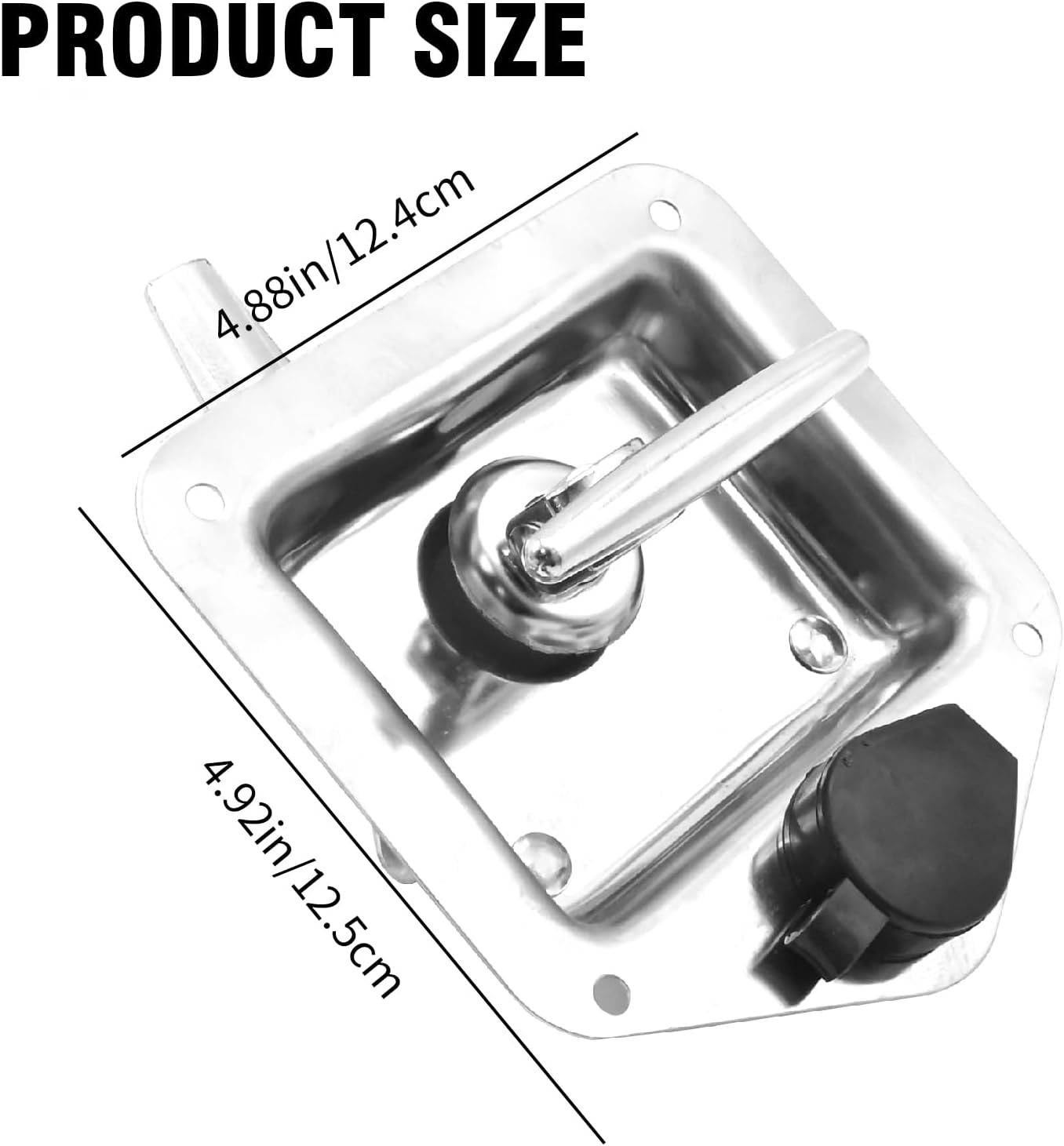 L8815 Tool Box Latch with Gasket and Keys T Handle Latches Stainless Steel Tool Box Locks for Trailer Door RV Camper Truck Bed