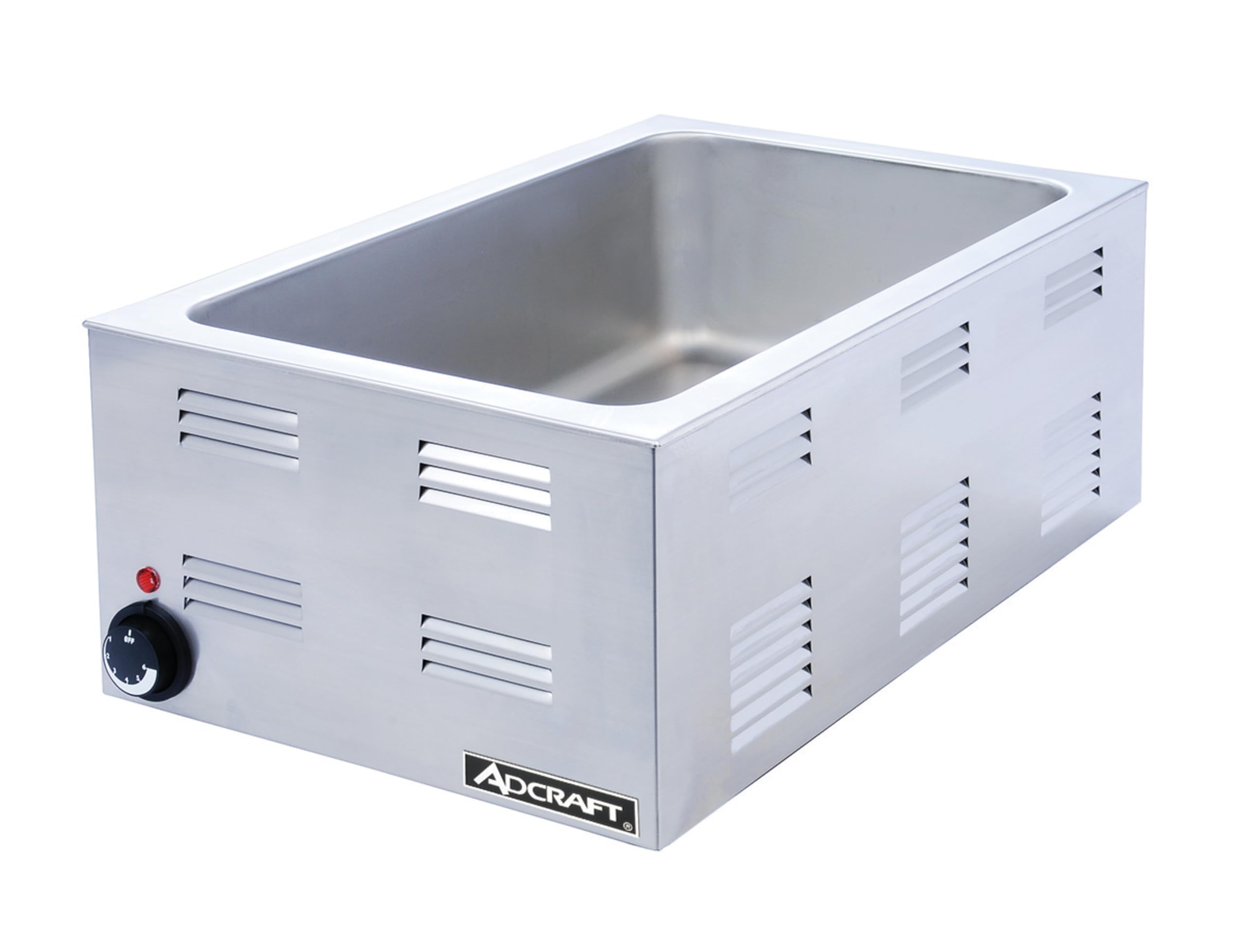 Adcraft Full Size Food Warmer, 1200W, in Stainless Steel (FW-1200W)