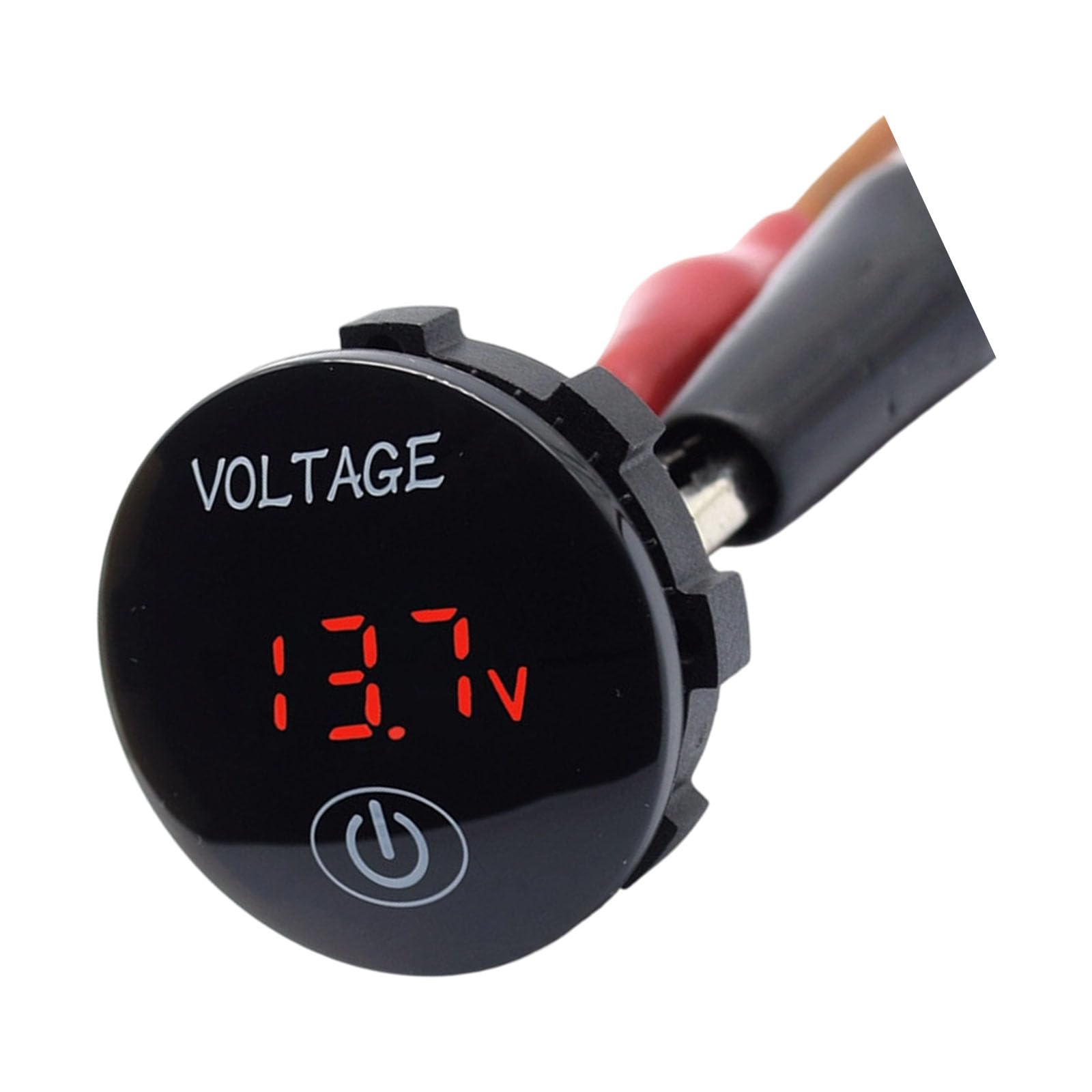 3 Color Option LED Battery Monitor Meter for Truck Boats Marine Applications Accurate Voltages Reading Digital Voltmeter Motorcycle Battery Inspector