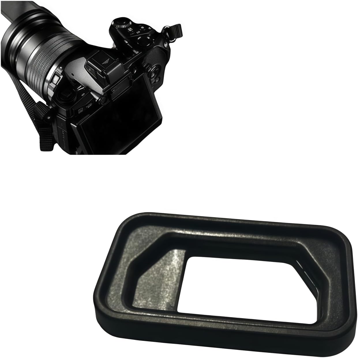 Camera Eyepiece Compatible with Olympus E-M1/E-M1 II/E-M1 III, Rubber Viewfinder Eye Cup, Replacement Eyepiece for Photography (OEP12)