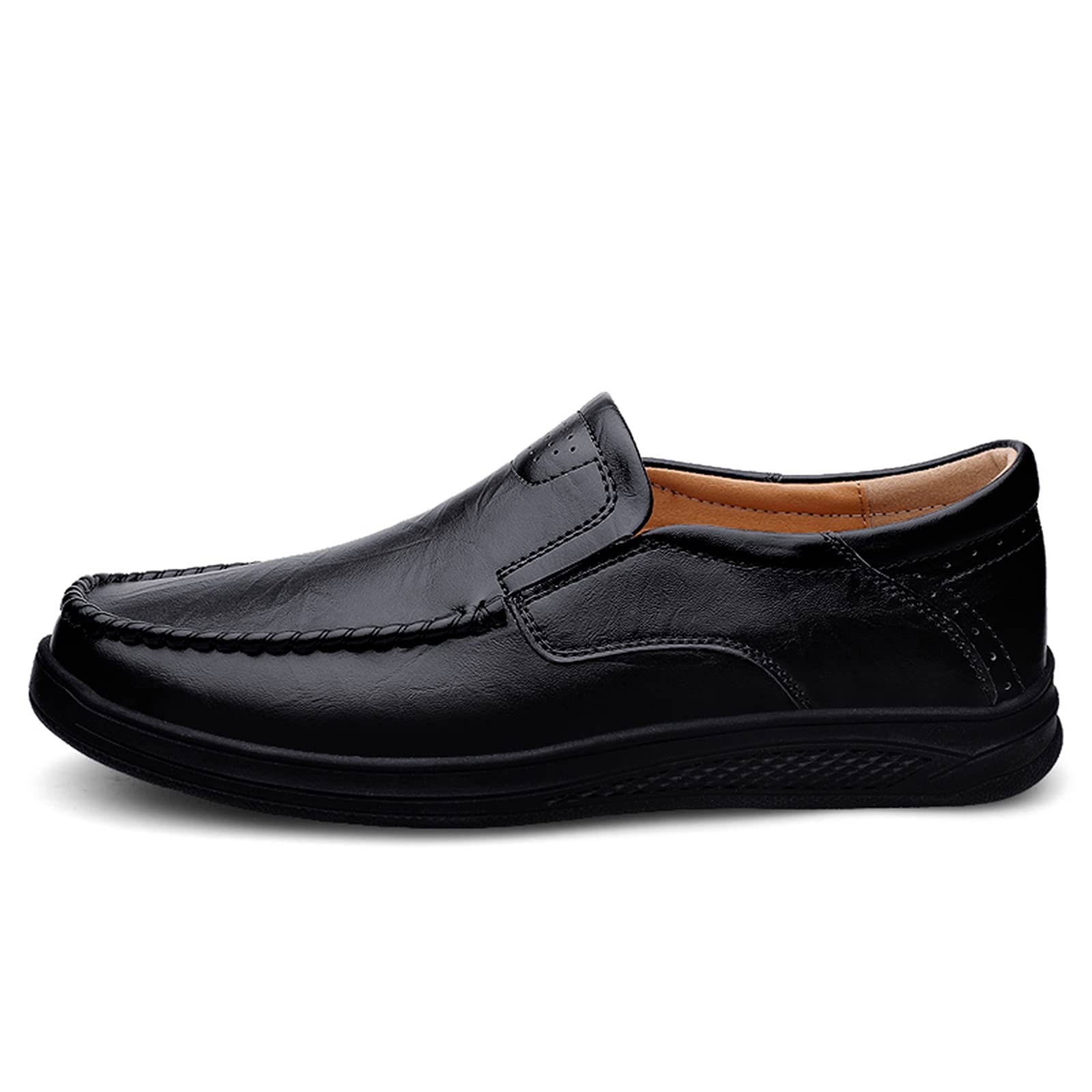 Hombres Casual Slip On Mocasines Zapatos de conducción Vestido de Cuero Mocasines Zapatillas Walking Boat Shoe Flats