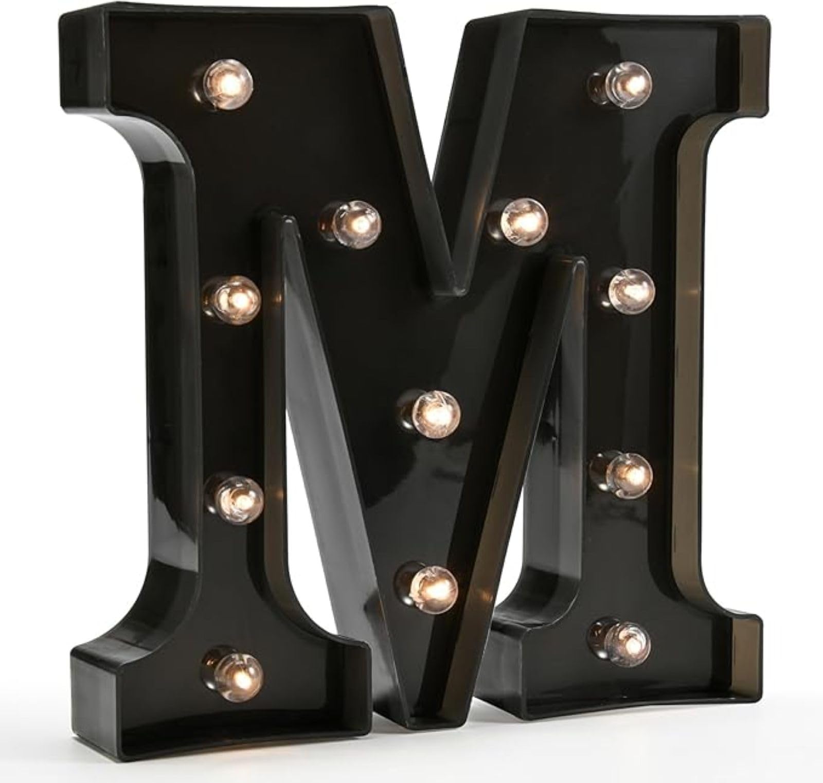 Jemnpela LED Marquee Letter Number Sign Lights Glitter Light Up Alphabet Figure Night Light for Birthday Party Wedding Home Bar Holiday Wall Decoration