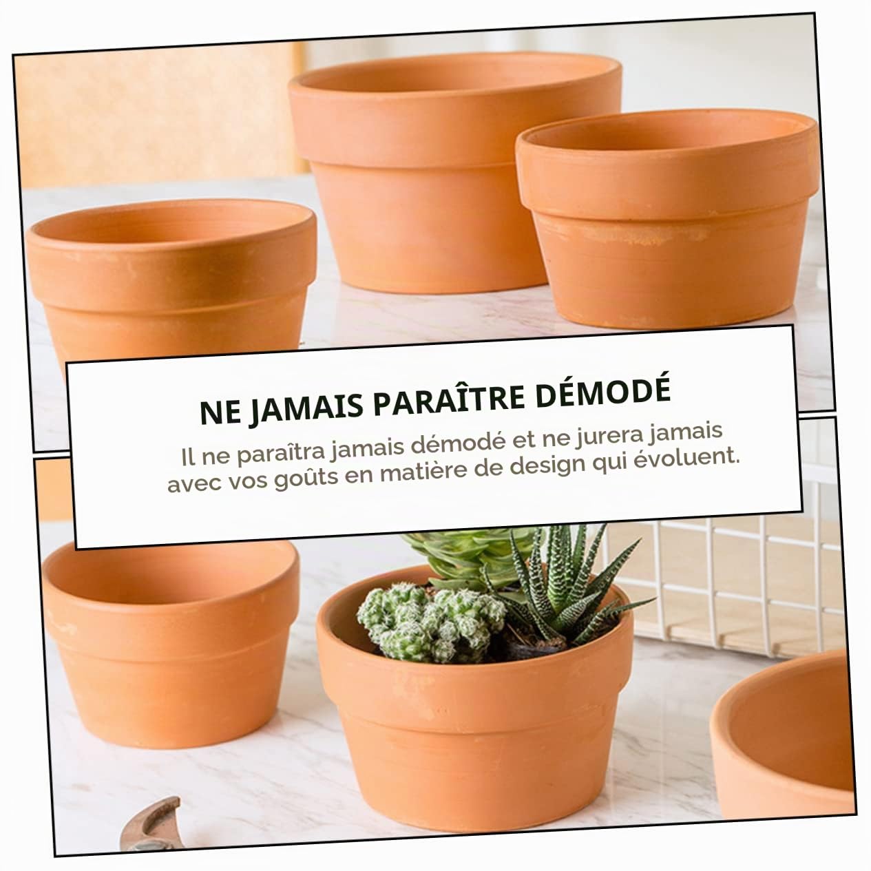 IMIKEYA Pot De Fleurs en Terre Cuite Rouge pour Plantes Succulentes Et Pothos Pot en Argile Naturelle avec Drainage pour Jardin Intérieur Et Extérieur 6.7 Pouces
