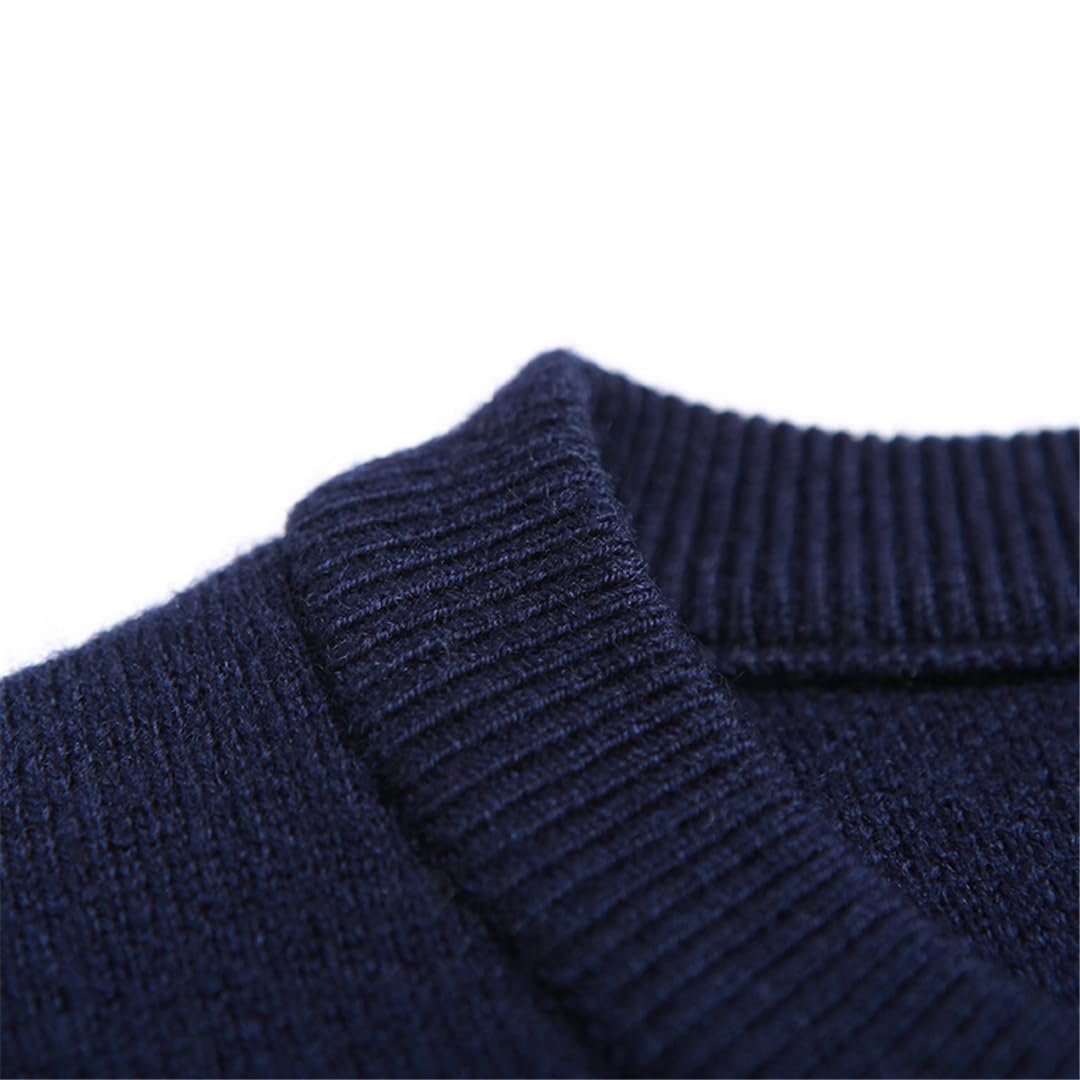 Rfmfkkg Maglioni Pullover da Uomo Semplici Maglioni in Cotone con Scollo A O Maglioni Sottili Maglieria