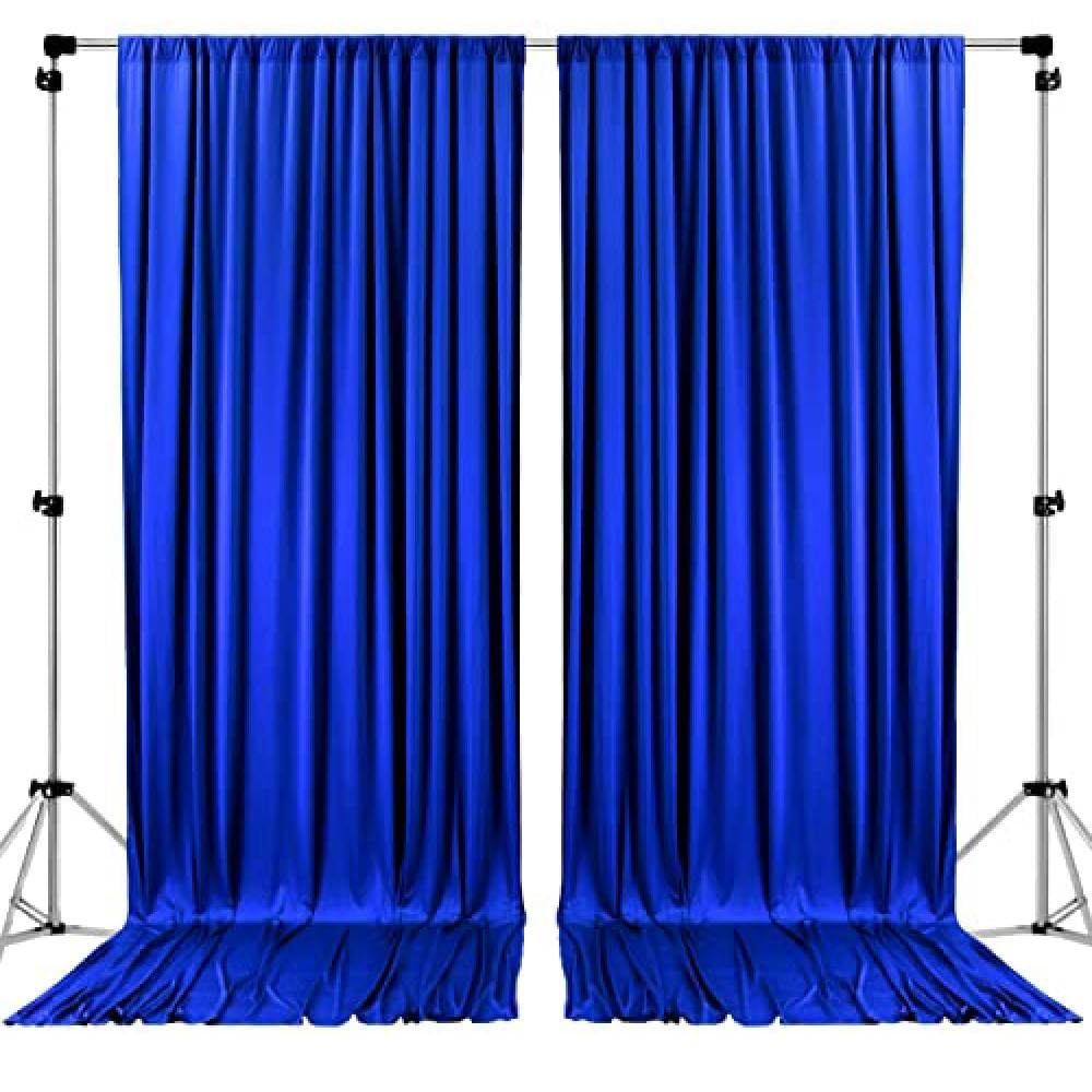 AK TRADING CO. 10 feet x 10 feet Polyester Backdrop Drapes Curtains Panels with Rod Pockets - Wedding Ceremony Party Home Window Decorations - Royal