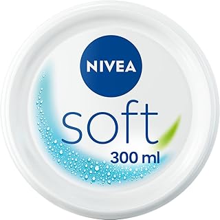 NIVEA Soft Moisturising Cream (300ml), A Moisturising Cream for Face, Body and Hands with Vitamin E and Jojoba Oil, Hand Cream Moisturises Deeply, All-Purpose Day Cream