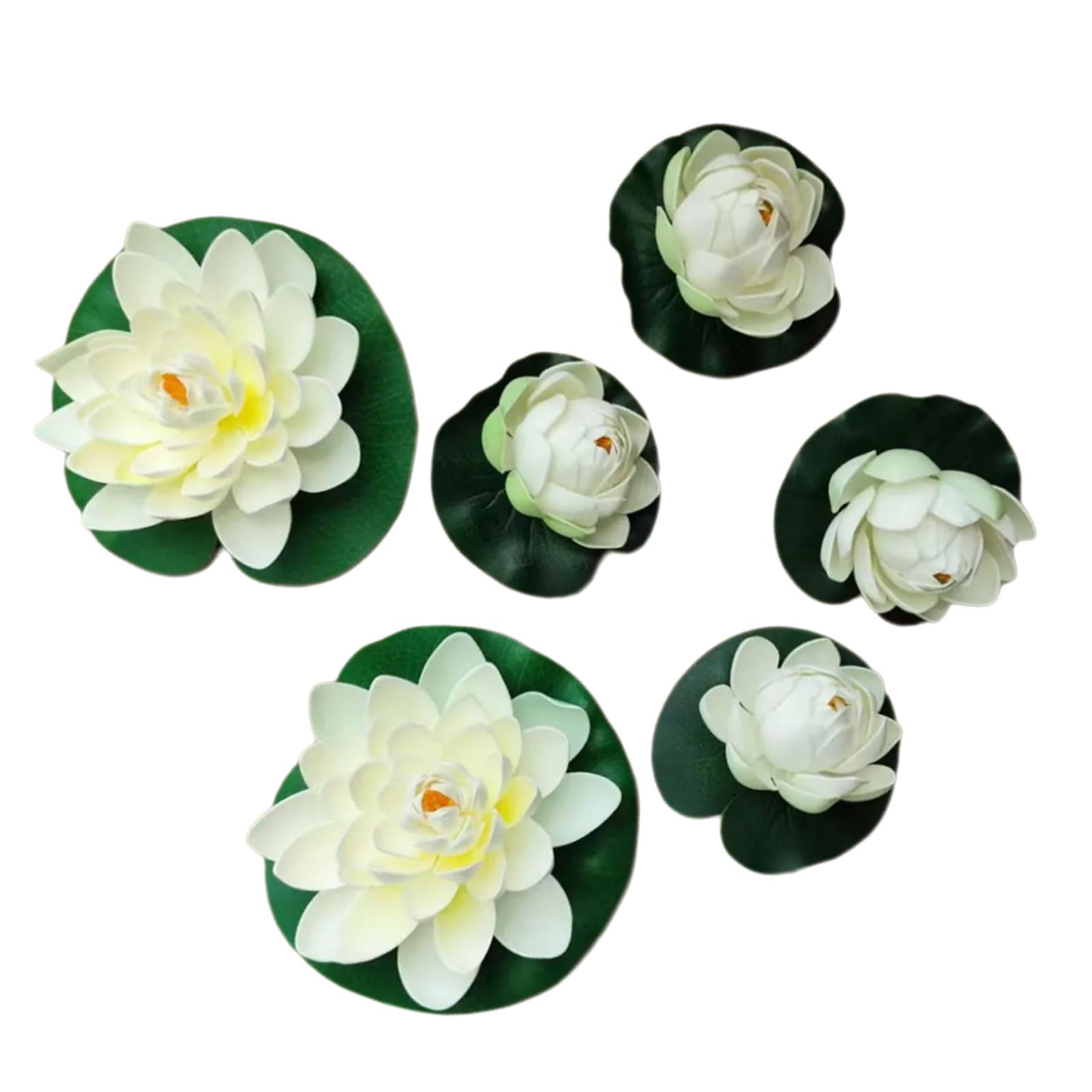 Kalttoy Multipurpose Foam Simulated Water Lilies and Leaves Display Ornament for Decoration Teaching Art Projects and Event Waterproof Decorations