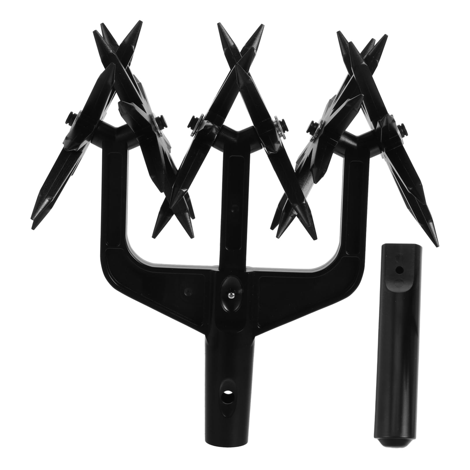 Happyyami Hand Held Garden Soil Cultivator Tool Rotary Soil Aerator for Lawn Care Garden Tiller for Reseeding Grass and Soil Preparation Gardening Tool