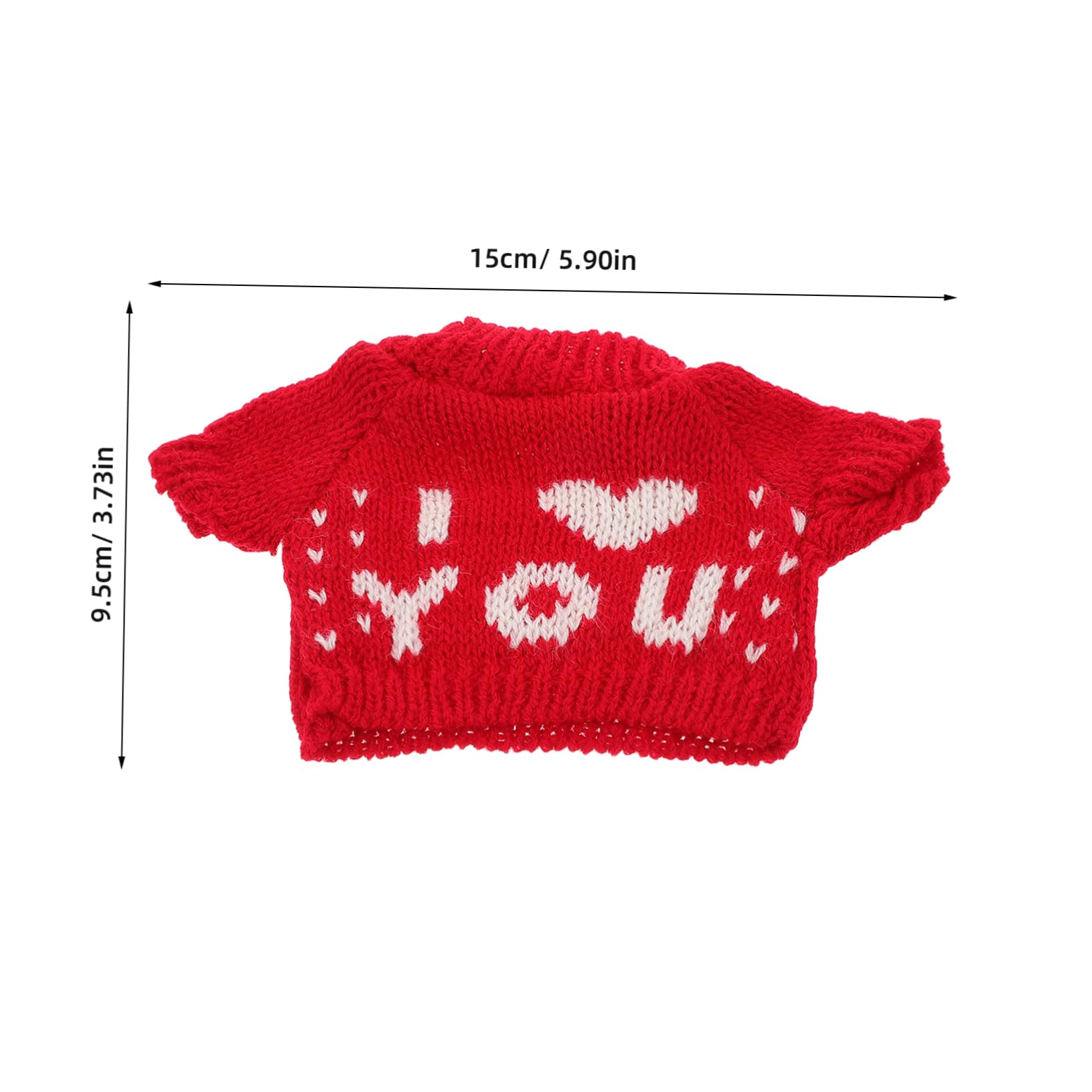 ifundom Doll Jacket Sweater Wine Bottle Cover Plush Toy Christmas Clothes 30cm Bear Plush Miniature Sweater Set