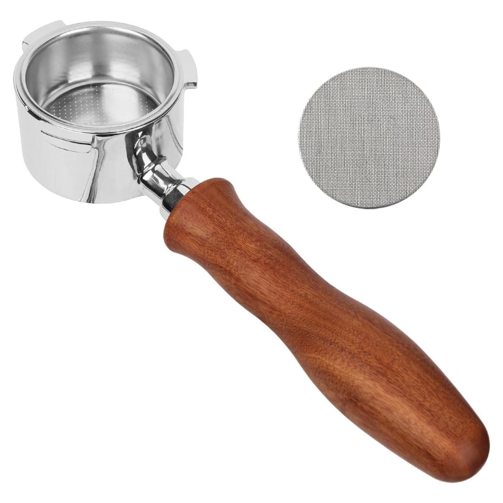 Porte-filtre sans fond de 51 mm pour distribution d'eau et café en acier inoxydable de qualité alimentaire pour machine de 51 mm