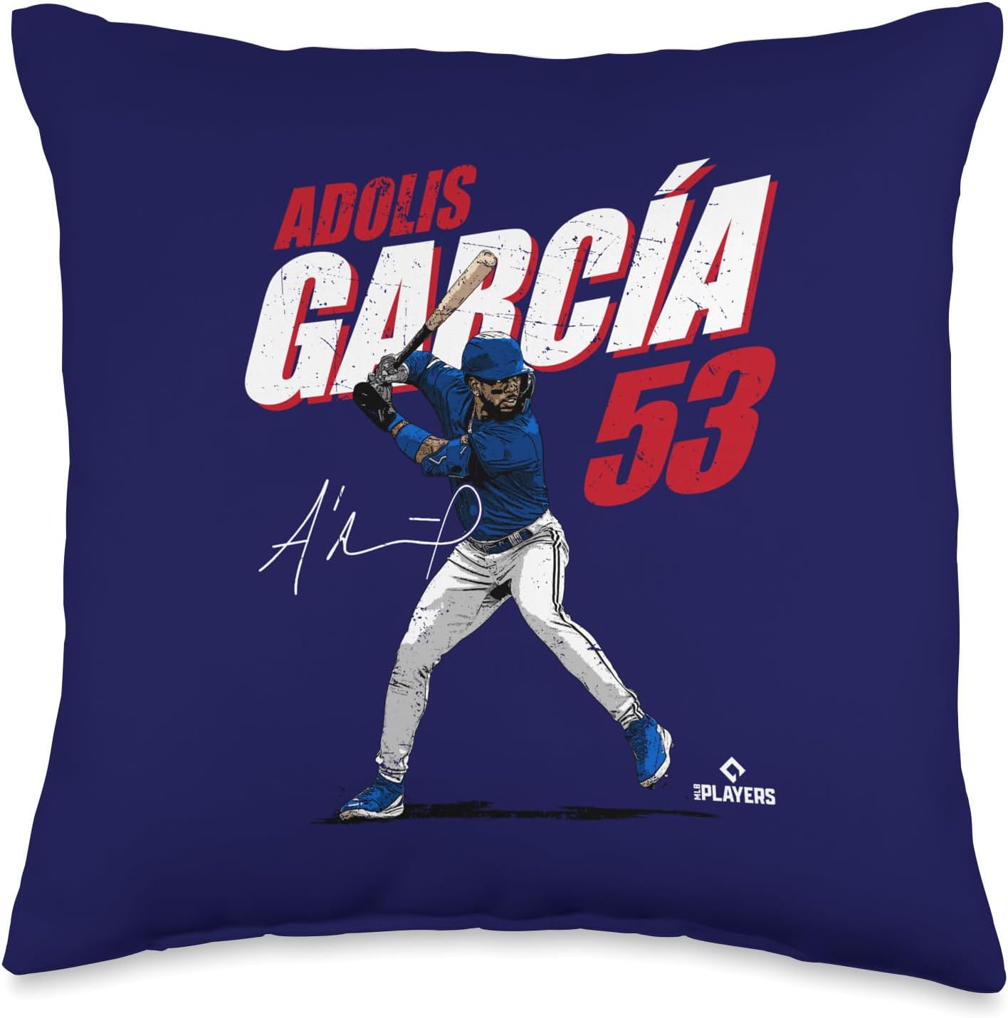 Adolis Garcia | Texas Baseball Players | MLBAGA3001 Throw Pillow