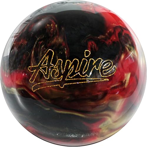 MOTIV Aspire - Black/Red/Gold Bowling Ball, Spare Ball, Straight Ball, Available in 8-15 Pounds