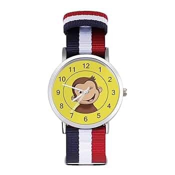 Amazon.co.jp: 腕時計 おさるのジョージ 編組腕時計 ウォッチ う