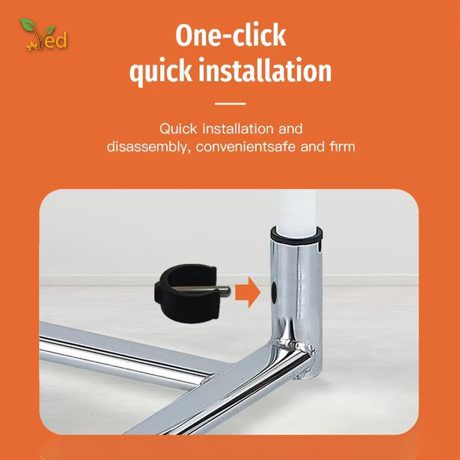 Ved Bed Assist Rail – Corrimano di sicurezza per comodino ad alta resistenza con borsa portaoggetti, supporto anticaduta per anziani, donne incinte e disabili, supporta fino a 330 libbre / 150 kg
