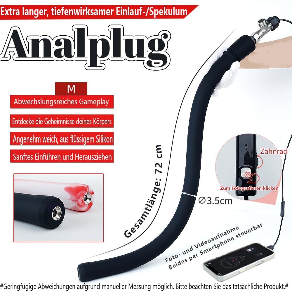Super Lang Hohler Analplug dildo Analdusche Monster Anal Vaginal Spekulum Dildo Alien Penis Butt Plug Analspielzeuge Prostata Stimulator Fetisch SM Sexspielzeug für Männer Frauen Analsex Trainer (M)