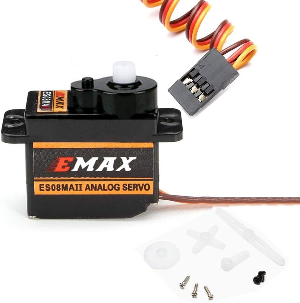 ZHITING Servo Motor，ES08MA II Mini Metal Gear Analog Servo Shockproof Stable Machine Compatible for RC Model