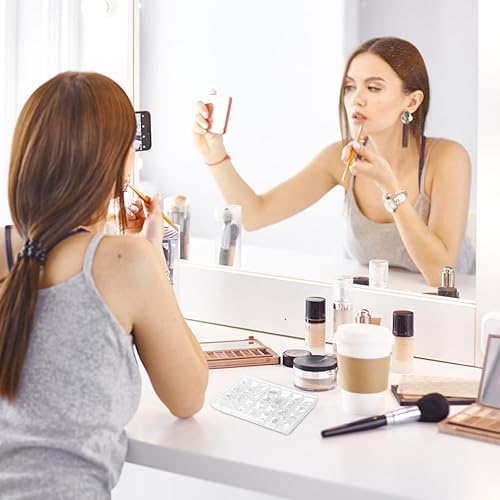 Miniatura 3 de Organizador de plástico transparente de 56 rejillas, contenedor de almacenamiento, almacenamiento de manualidades con divisores ajustables para