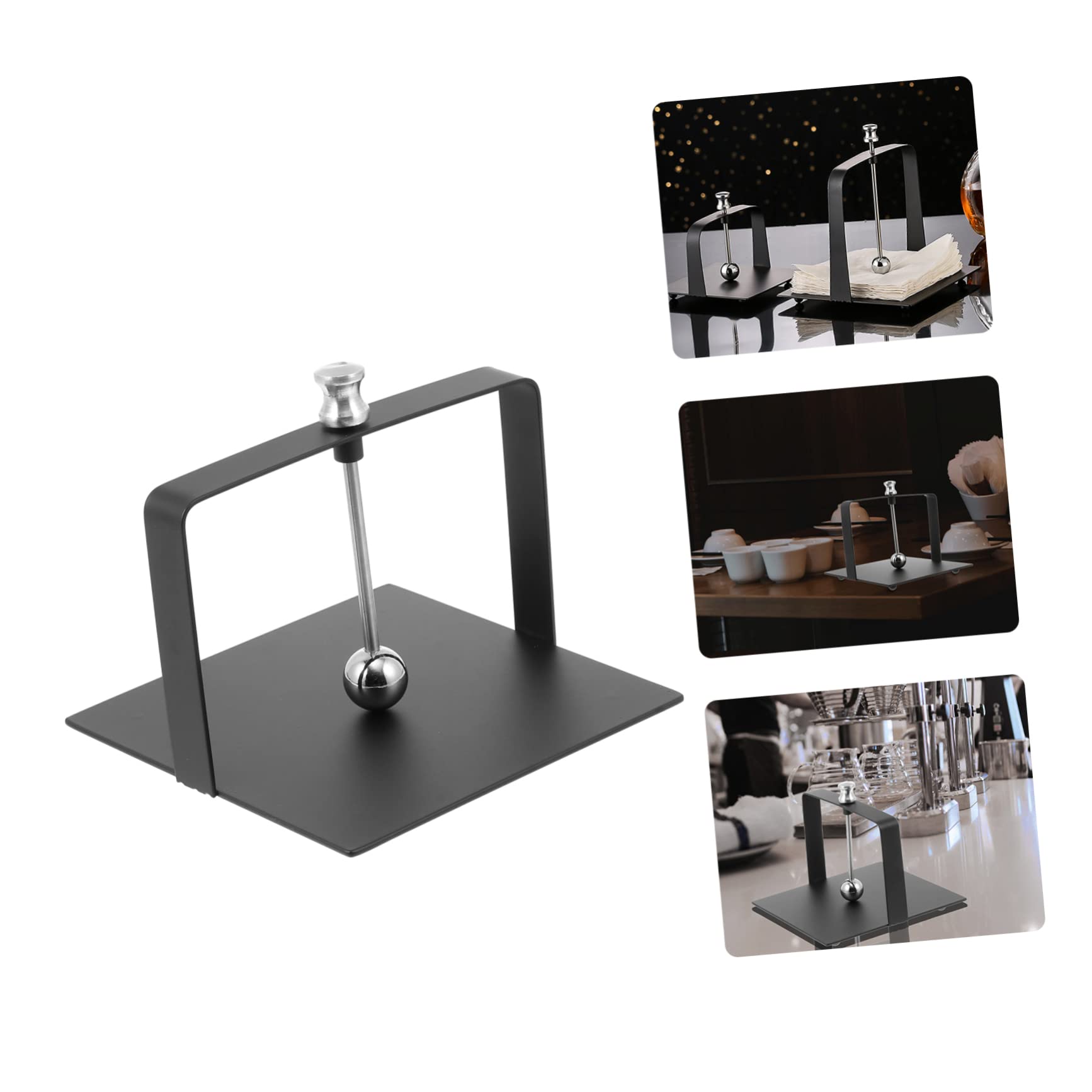 Servilletero Creativo de Mesa de Acero Inoxidable Negro