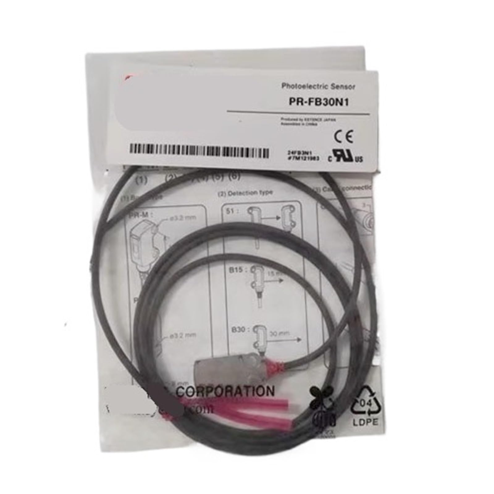 Jhpwkrmu One Color Pr-Fb30n1 Cable-Type Photoelectric Sensor