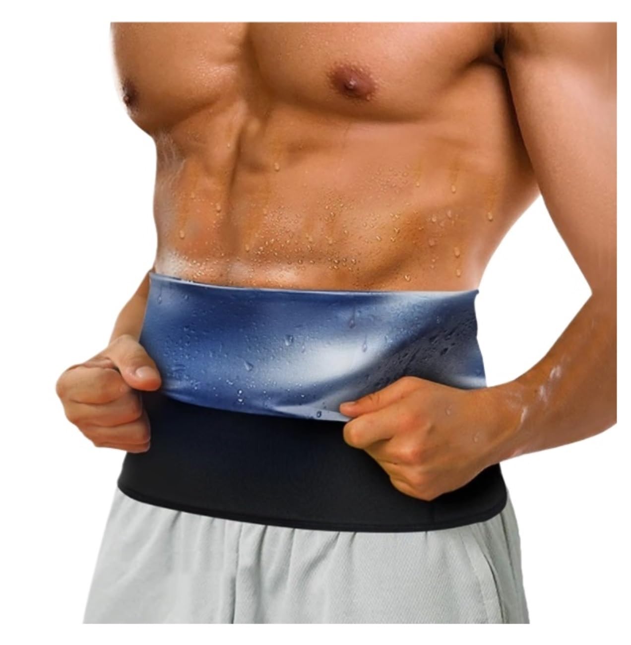 GOOPEEG Waist Trainer Belt Waist Trainer Thermo Sweat Belt Girdle Corset Tummy Body Shaper Abdomen Fat Burning Body Sculpt Waist Trainer(Blue,3XL)