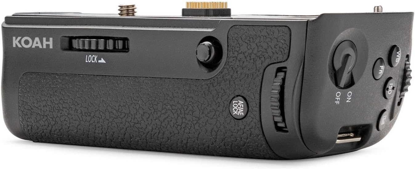 Koah Battery Grip for Panasonic Lumix DC-GH5/ GH5LK / GH5S Mirrorless Digital Camera (Joystick, WB, ISO, Fn, AF/AE Lock Buttons, 2 Mode dials, and Vertical Shutter Release), Black Professional Look