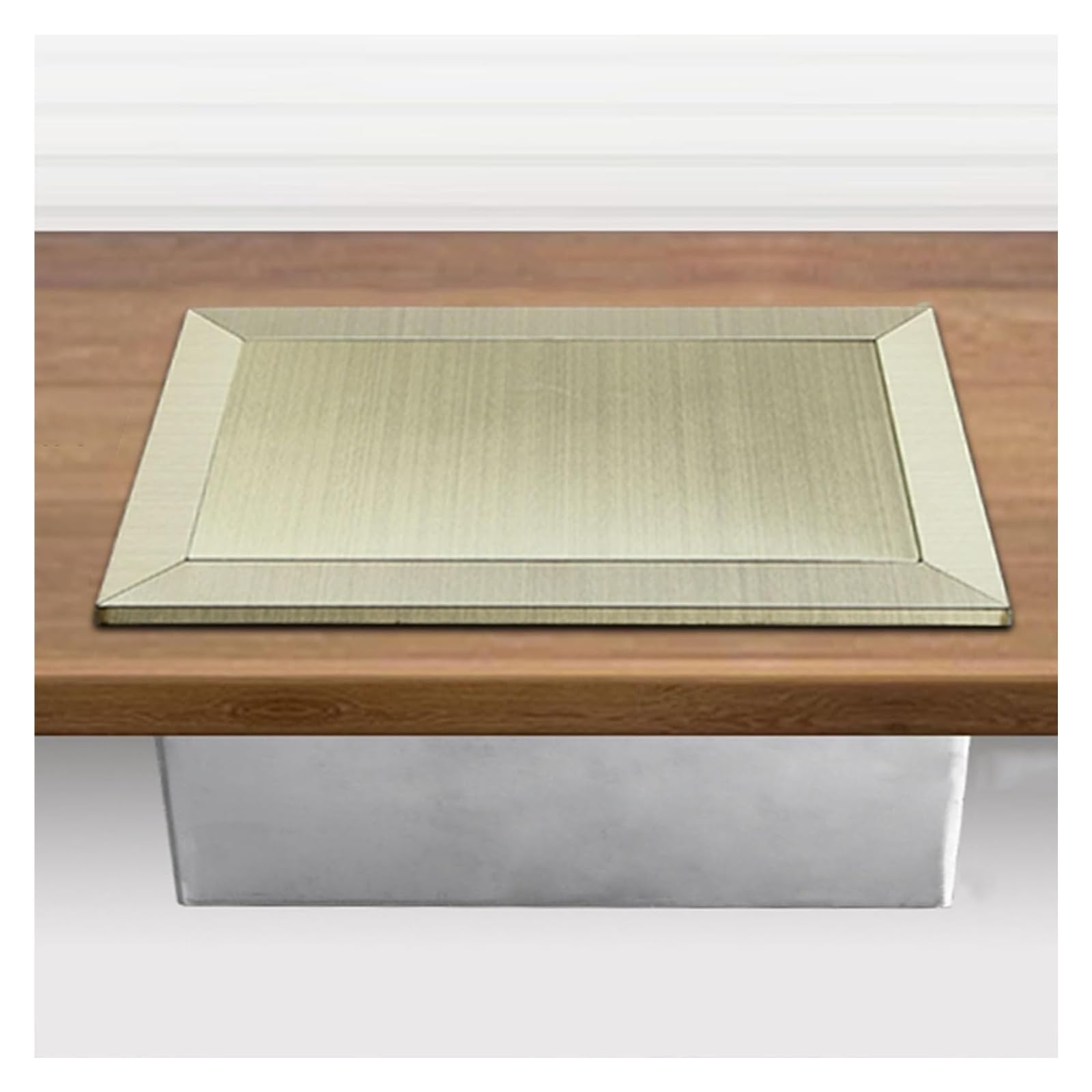 Built-in Countertop Trash Bin Lid， Trash Grommet Swing Can Lid, 304 Stainless Steel Built-in Countertop Bin(Onecolor,Single lid)