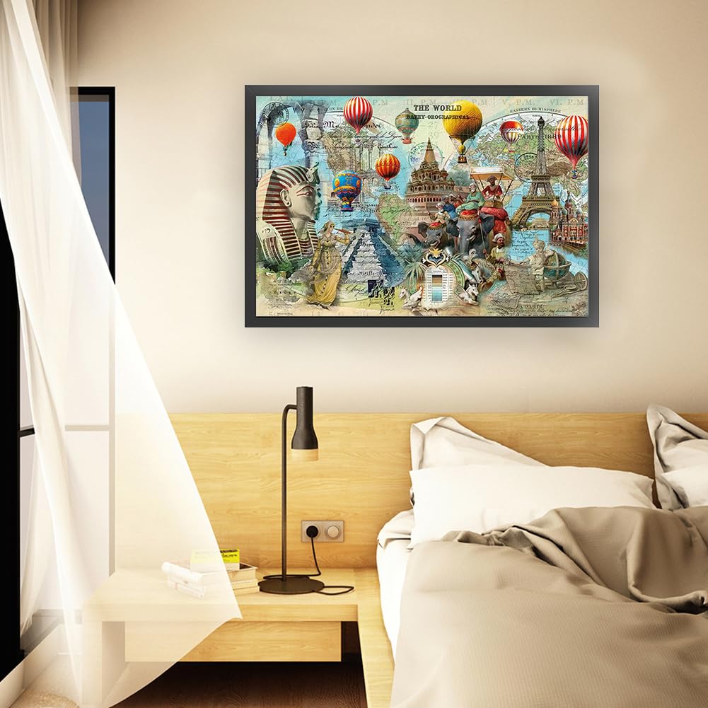 Kit a punto croce stampato da viaggio kit92x65cm fai -da -te 14ct da ricamo in cotone egiziano