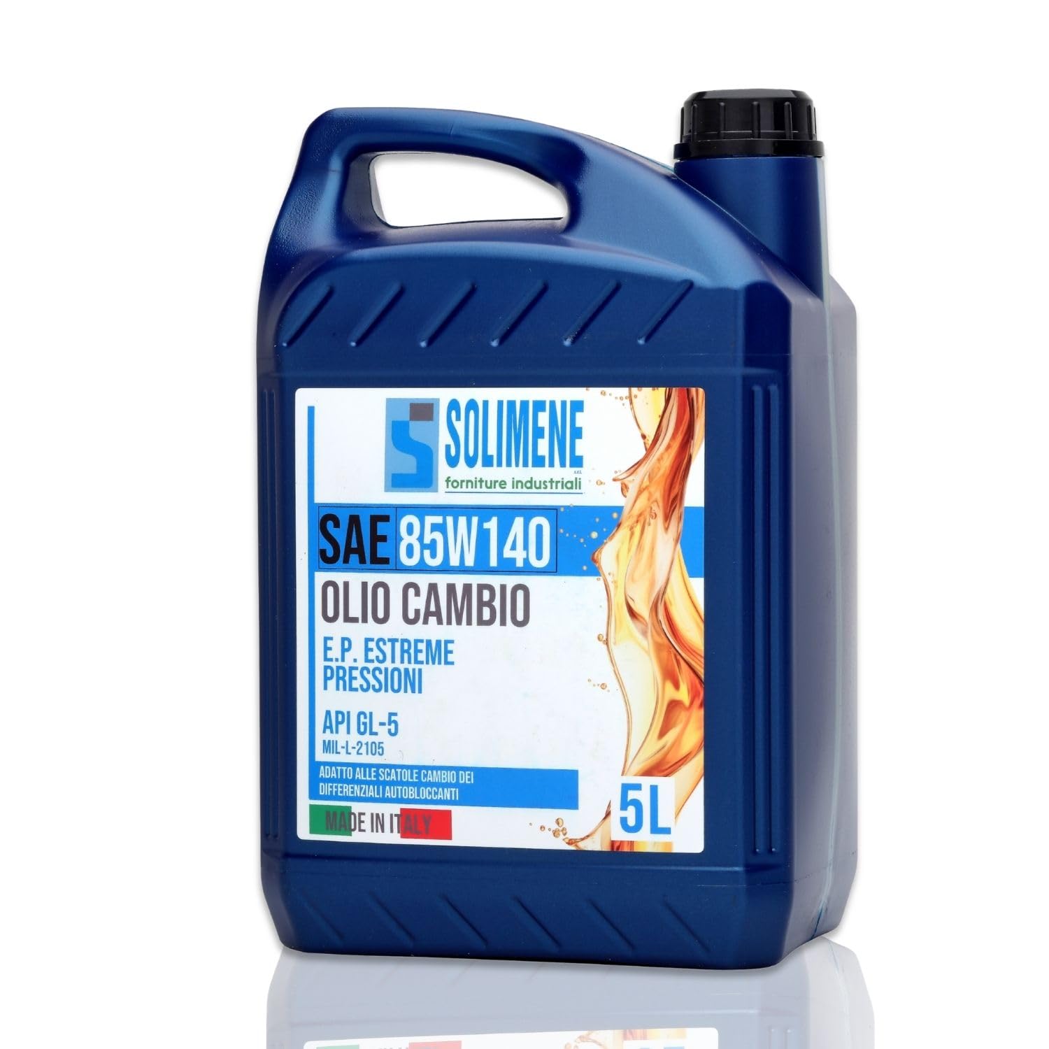 Solimene Olio Cambio SAE 85W140 API GL-5, Lubrificante EP Estreme Pressioni per Differenziali Autobloccanti e Ingranaggi Ipoidi. MIL-L-2105. Prodotto Italiano
