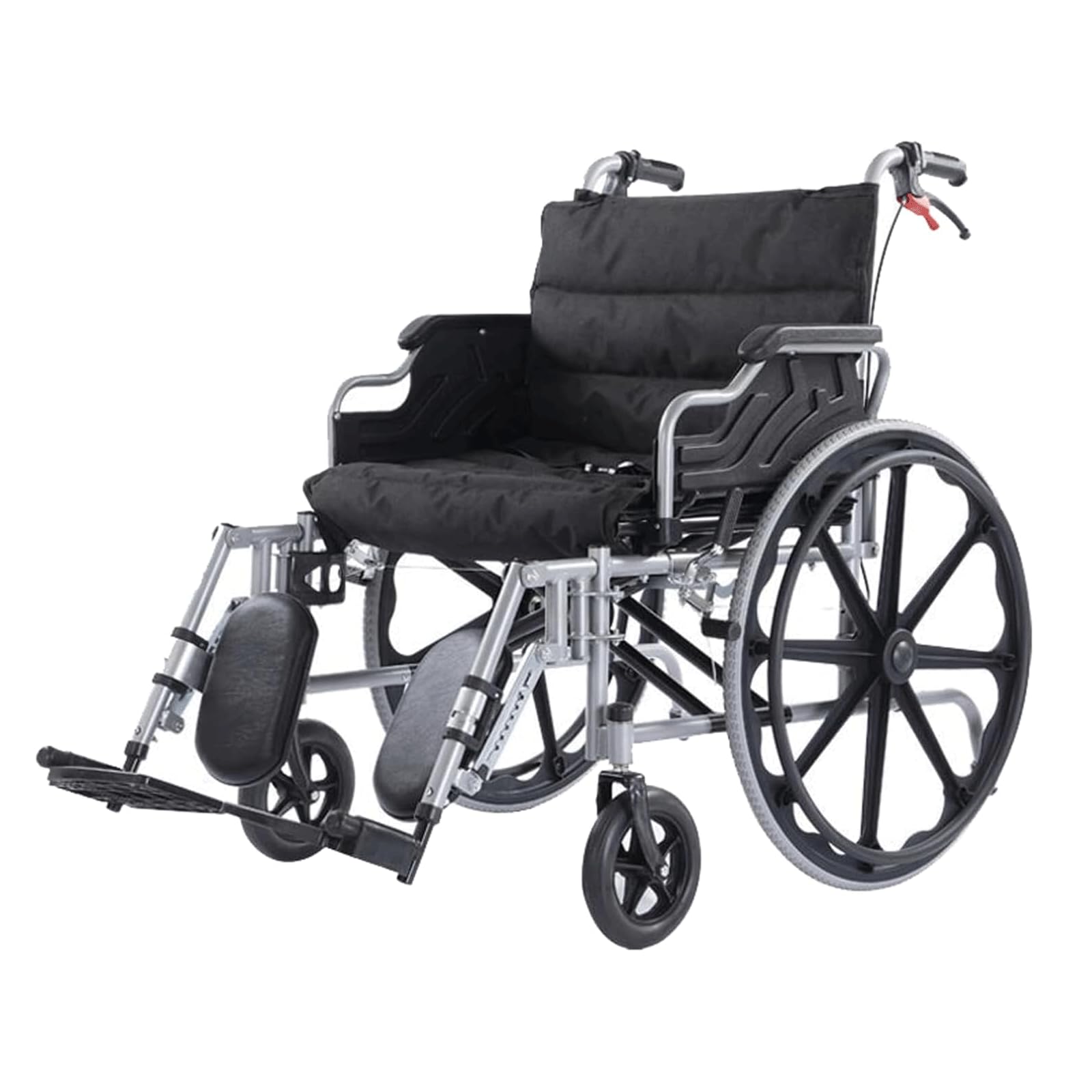 Silla de Ruedas de Transporte Silla de Ruedas Plegable Deo Al Carbono Silla de Ruedas Manual Ligera/Black