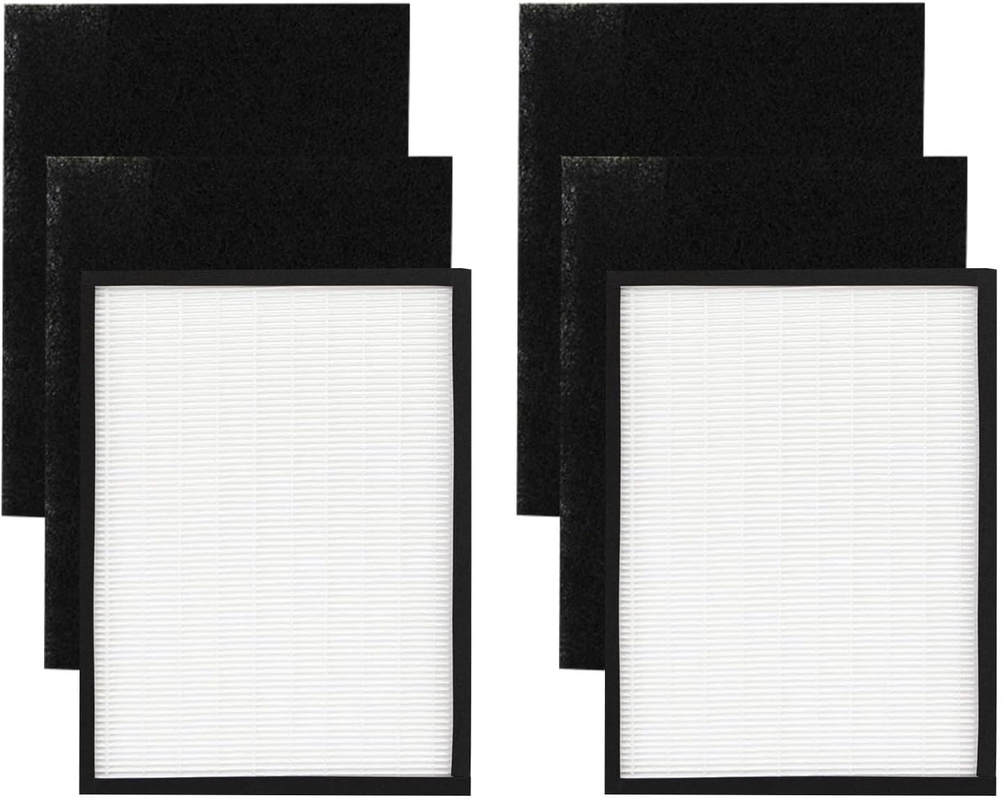 Replacement Filter for Sears/Kenmore 83190: Fits Air Purifier Models 85250 83250, 2 H13 Filters + 4 Activated Carbon Pre-Filters