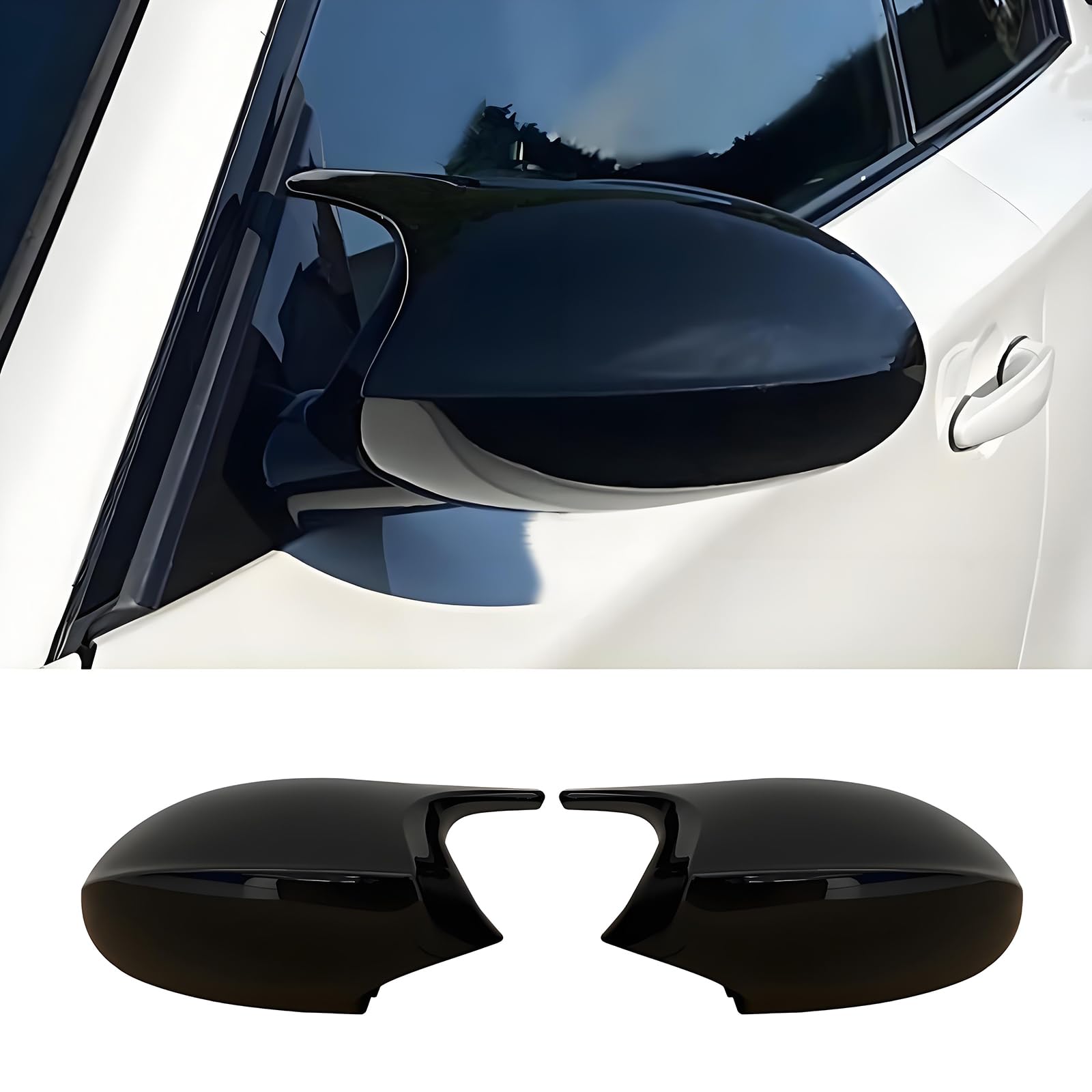 Retrovisore Lato Copri Specchietto Retrovisore Laterale Per E90 E91 E92 E93 2008-2013 E81 E82 E87 E88 2010-2015 Calotte Specchio(Forged Carbon Look