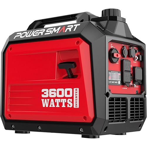 PowerSmart 3600-Watt Portable Inverter Generator with CO Protect, Quiet, 30 Amp for RV