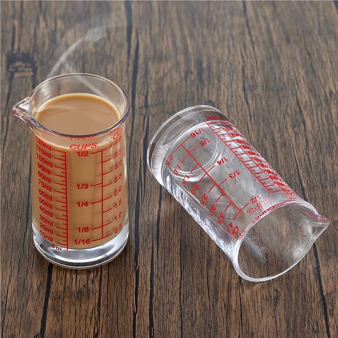 Vaso medidor de vidrio 4 oz, pack de 2 miniatura 7