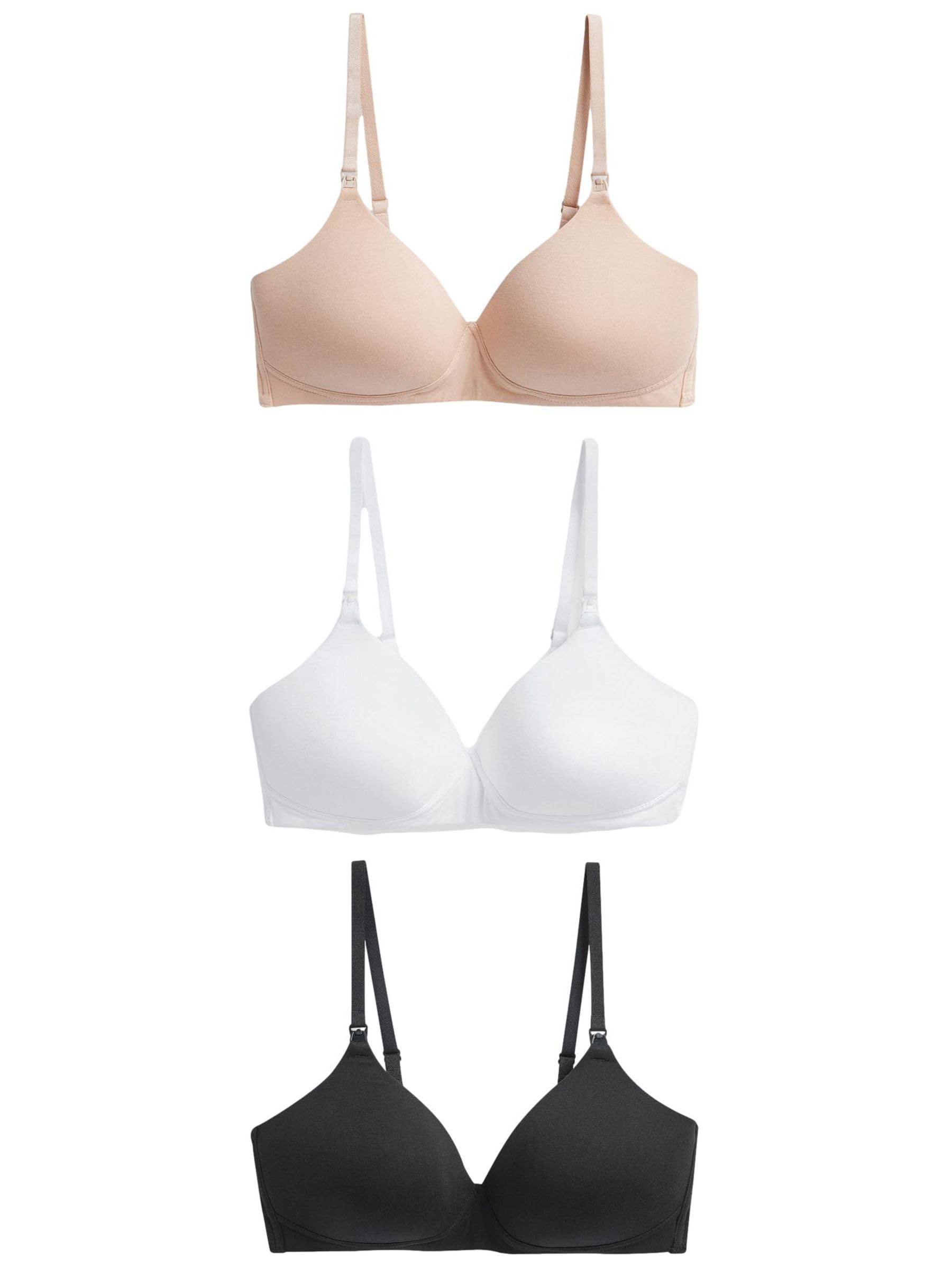 NEXT Ultimate Comfort - Reggiseno da allattamento imbottito in misto cotone, confezione da 3