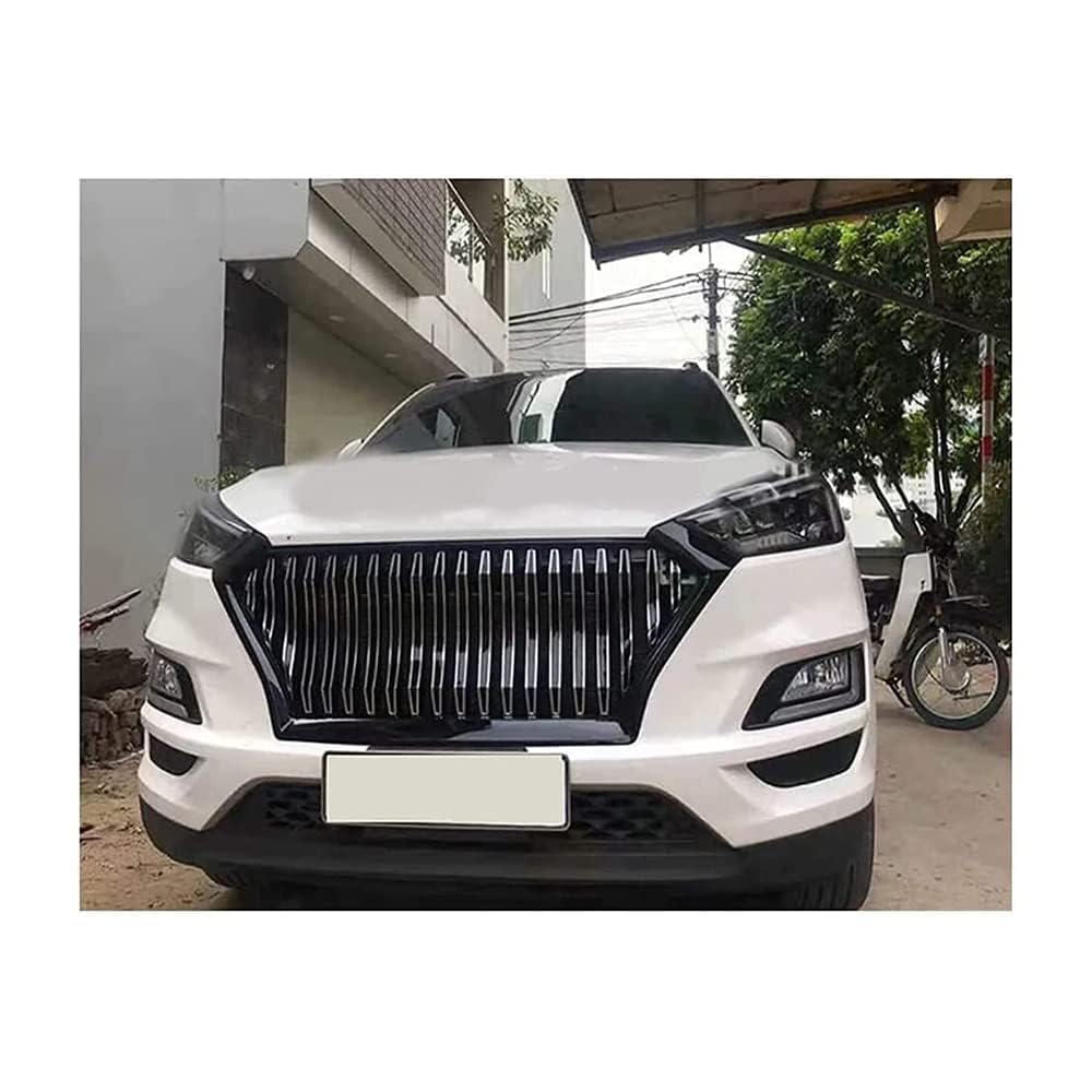 Front Upper Bumper Grille Trim For 2019-2021 Hyundai Tucson (No Camera Hole)