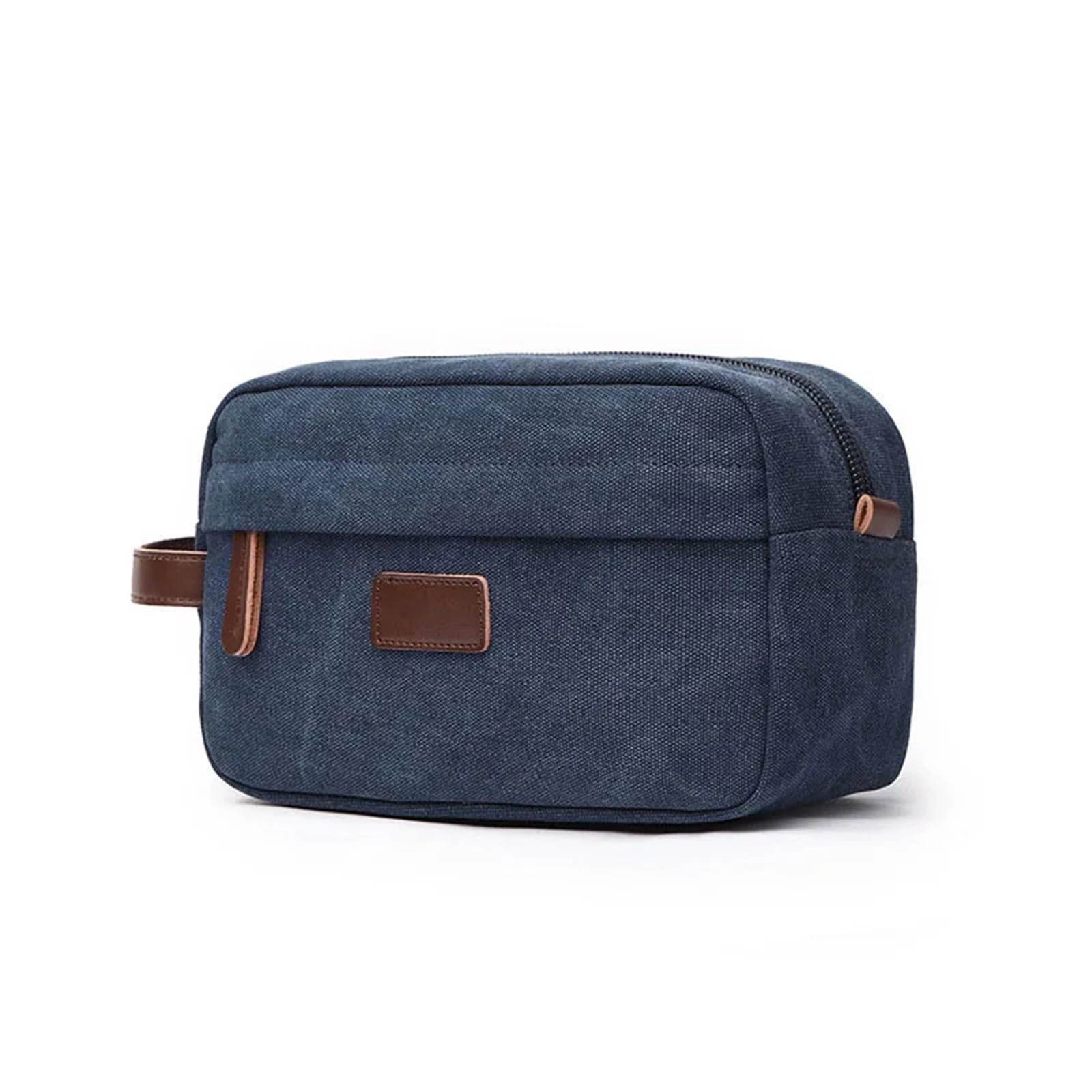Neceser Neceser de Viaje de Lona for Hombre, Neceser for Mujer, Maquillaje cosmético, Neceser de Belleza, Bolso Organizador de Afeitado Impermeable(Blue)
