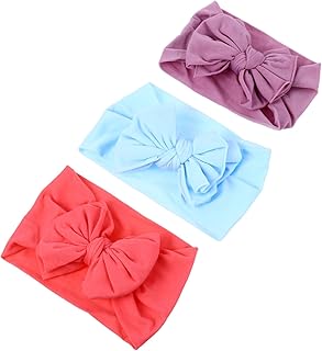 ibasenice 3 Pçs Faixa De Cabeça Lenço De Cabeça Azul Laços De Cabelo Para Bebês Faixa De Cabelo Turbante De Bebê Faixa De Cabeça De Bebê Envoltório De Cabeça De Bebê Criativa Faixa De