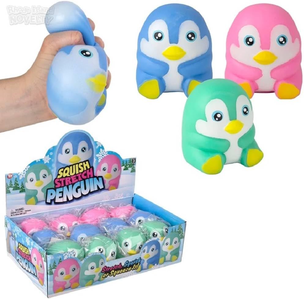 3.5 Inch Squish and Stretch Penguin Toy – 12 Count Display